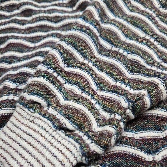 Vintage Megalos 3D Sweater Men LT Large Tall Multicolor Textured 80s Grandpa USA - Picture 4 of 11